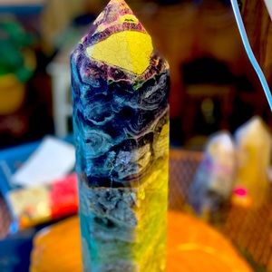 Rainbow 🌈 flourite tower